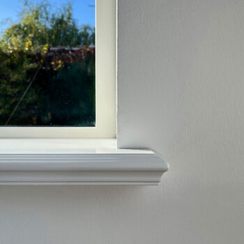 Renovierfensterbank Altbau weiß grundiert